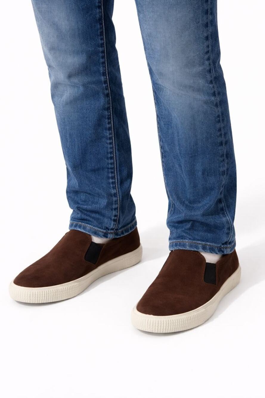 Frye Miller Slip On Sneakers Men’s 12 Brown Suede Leather Casual Comfort Shoes
